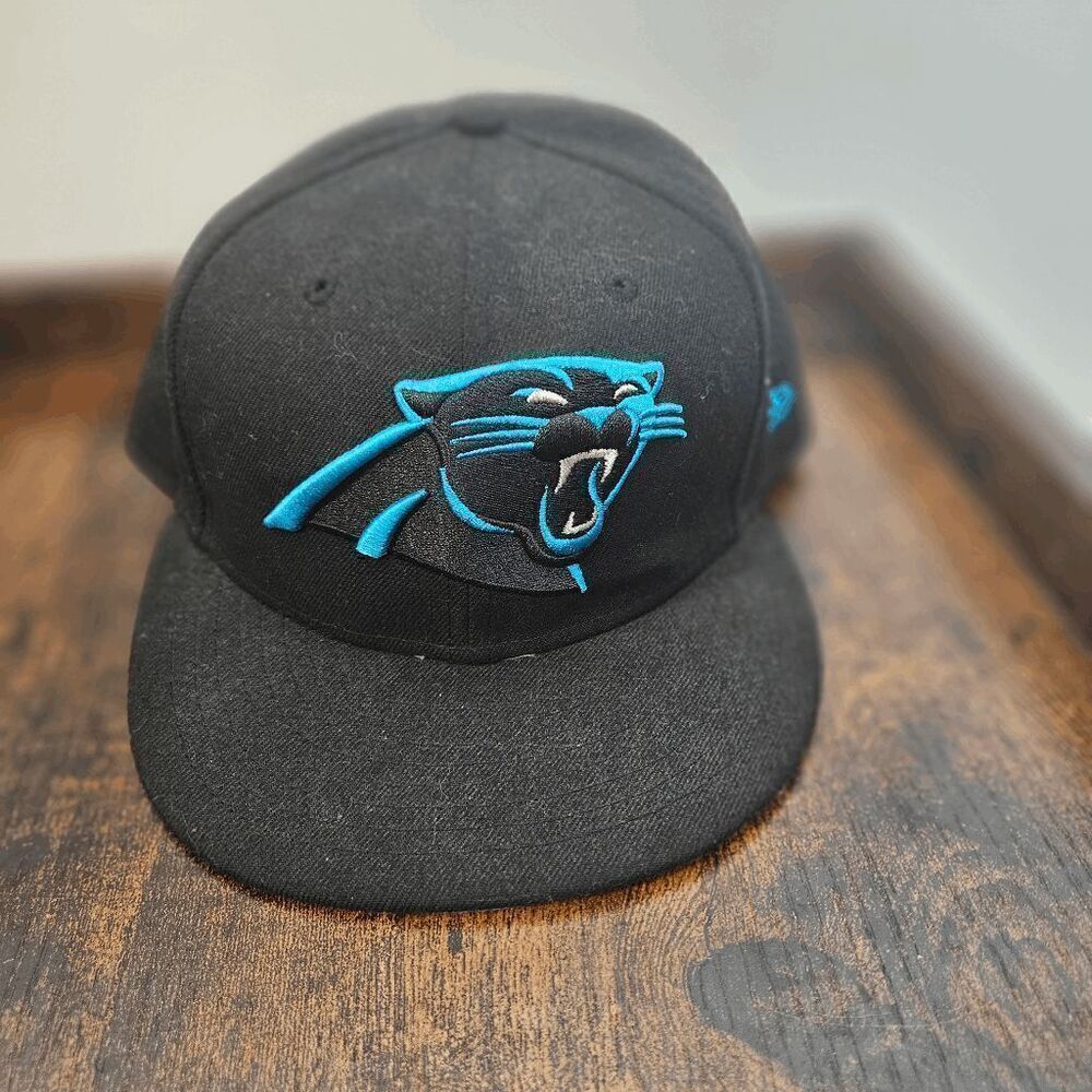 New Era Carolina Panthers Fitted Hat Men's Black/Blue Size 7 3/4